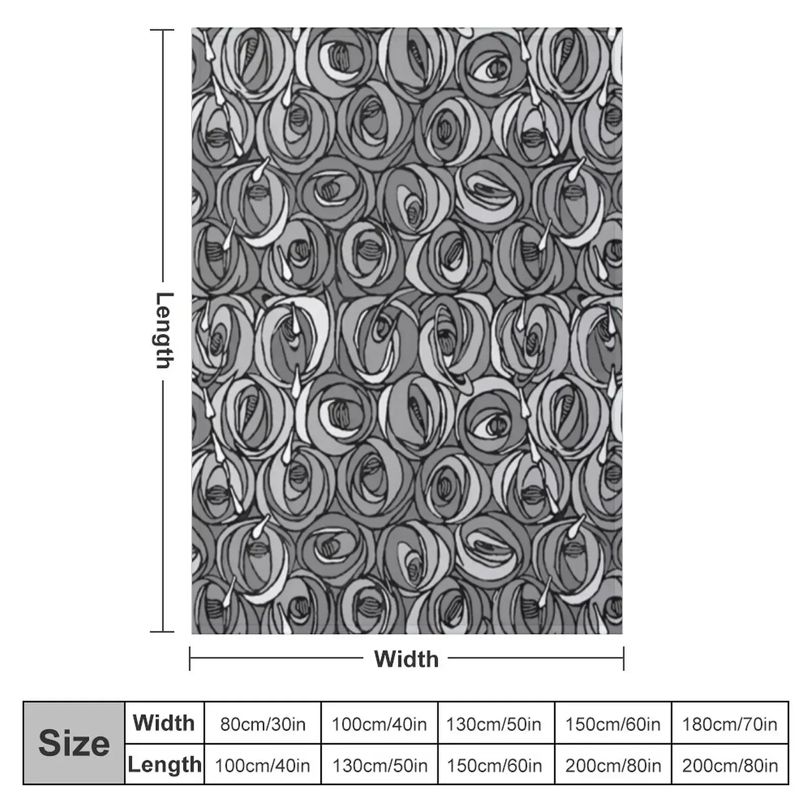 Charles Rennie Mackintosh flowers design, black, white Throw Blanket Luxury Brand Large manga Blankets