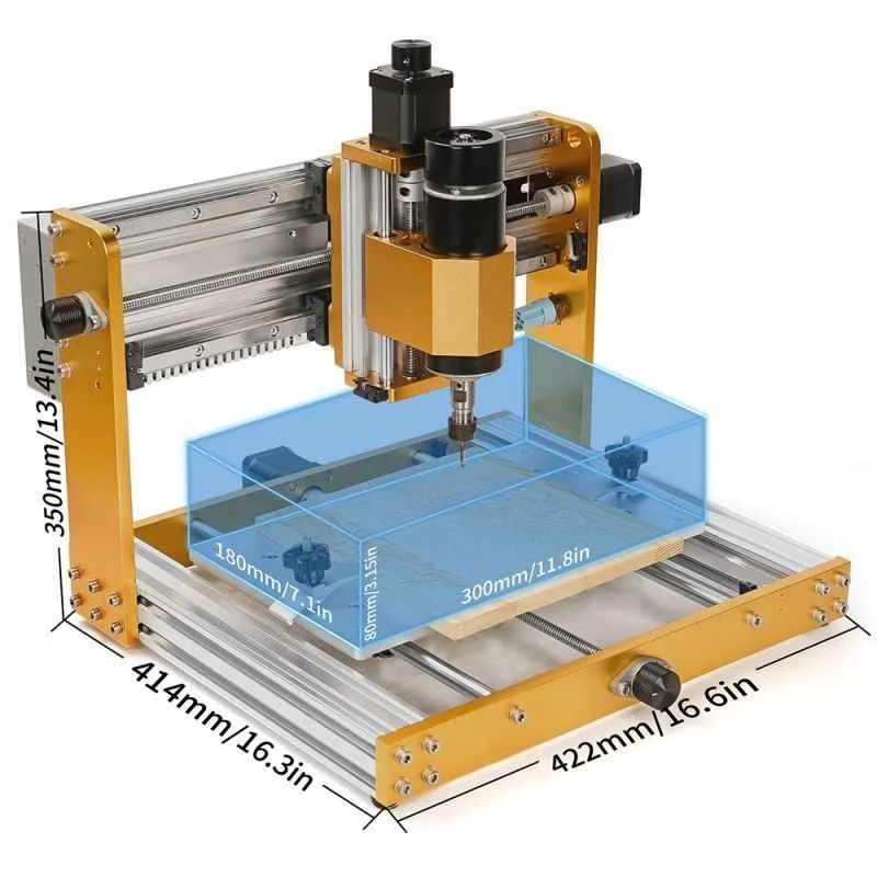 All-Metal Engraver Machine Limit Switch Spindle For Metal,Wood, Acrylic 3 Axis Milling Cut Engraving Machine With 500W Spindle