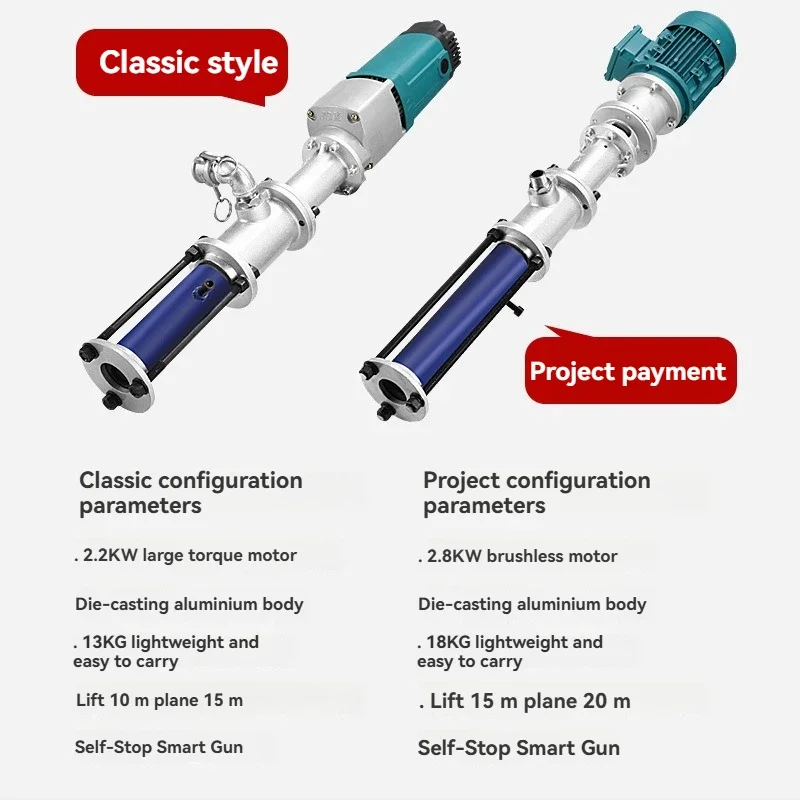 2026 Small Steel Cannon Real Stone Paint Spraying Machine Putty Waterproof Fireproof Crack-resistant Mortar Thick Fireproof Coat