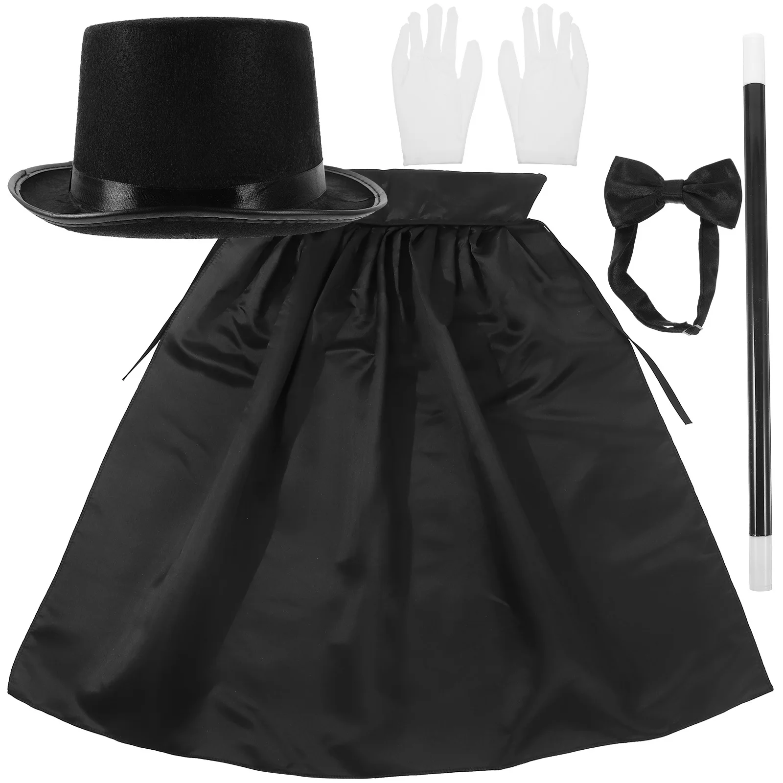 

1Set Detective Role Play Costume Set Bowtie Hat Gloves Lightweight Magical Pretend Play Props for Halloween Detective Costume