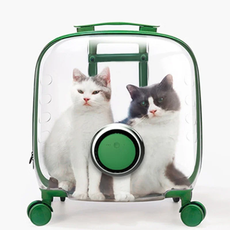 

Wheel Bag Cat Bag Out Portable Trolley Suitcase for Pet Panoramic Space Capule Makes Pet Travel Convenient Pet Carrier Bag