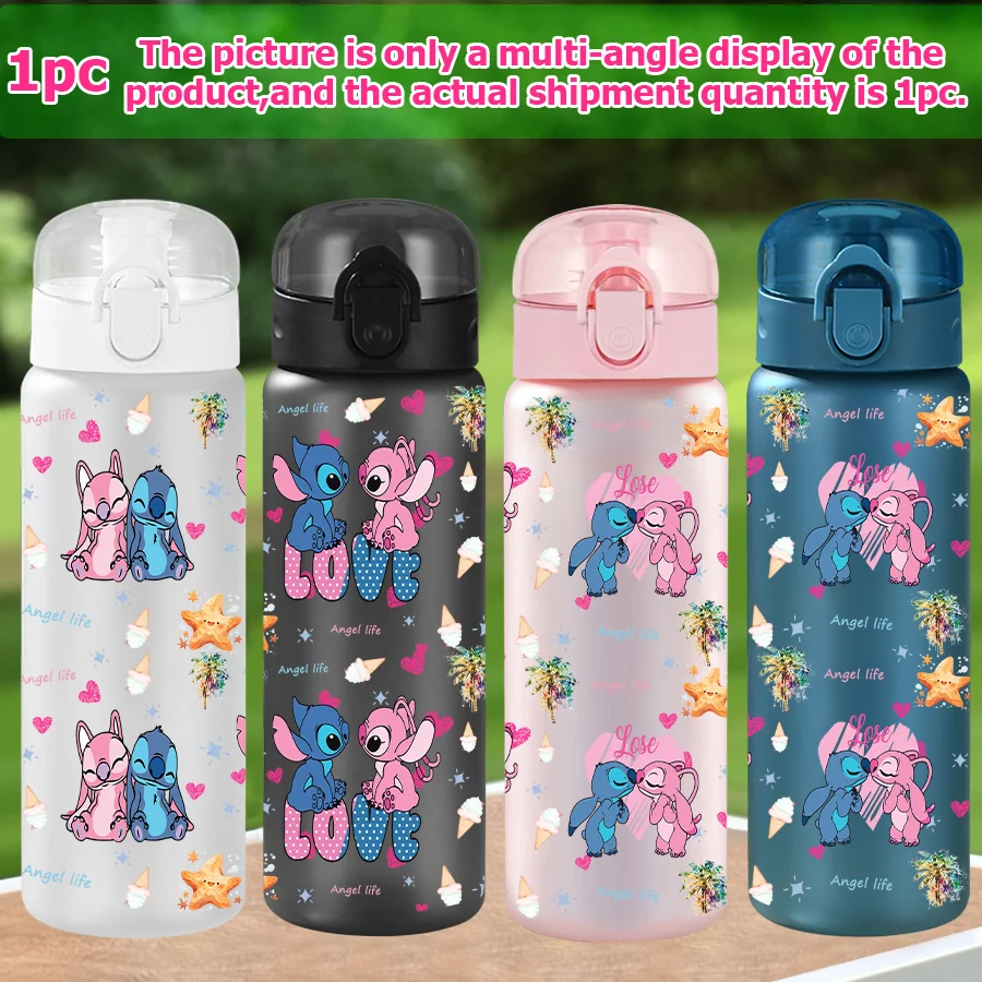 1pc disney stitch anjo impresso 23-32oz multi-plástico garrafa de água portátil esportes copo de água presente de aniversário