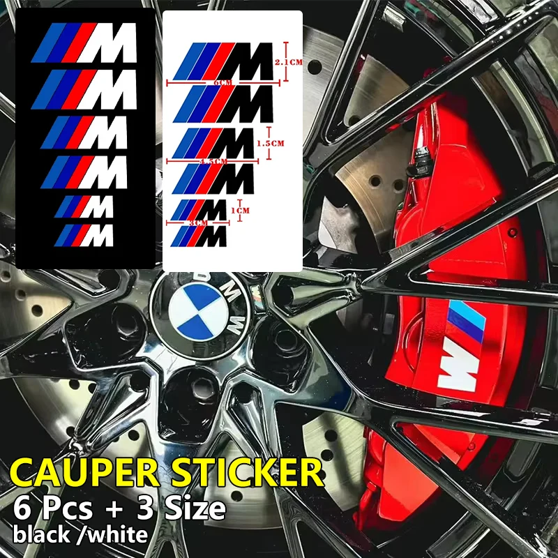 Наклейки на суппорты M, устойчивые наклейки на ступицу тормозного колеса для BMW E36 E39 E46 E60 E70 E90 E91 E92 F25 G20 G30 F10 F20 F30 F80 F82