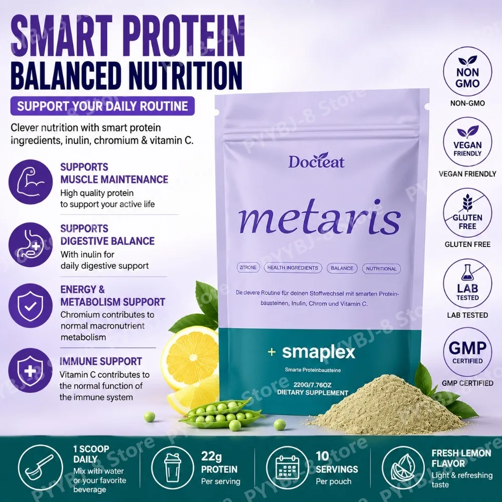 Docteat Metaris Plant Protein Complex Powder with Vitamin C Antioxidant Balance Support, Zinc Immune & Metabolic Support, 220g