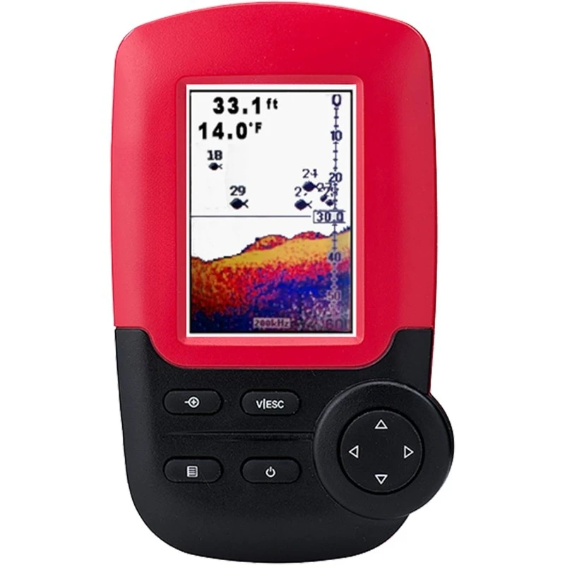 

1C Fish Finder with HD Color Virtuview Display, Black/Red, 2" H x 1.6" W Screen Size