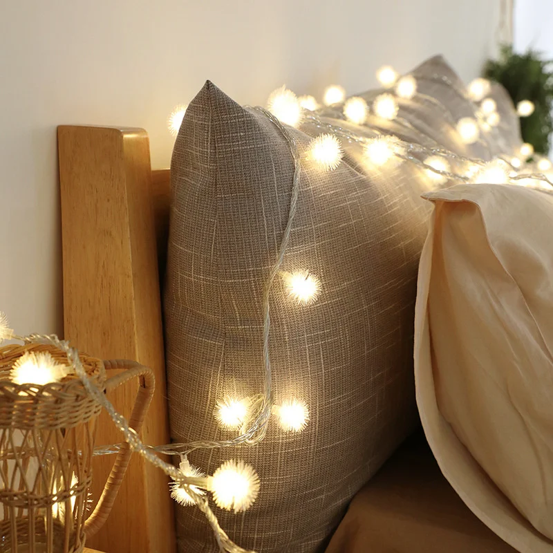 LED String Lights Romantic Dandelion Shape Garland Fairy Lights for Holiday Christmas Party Home Room Decorations Lighting Lamp
