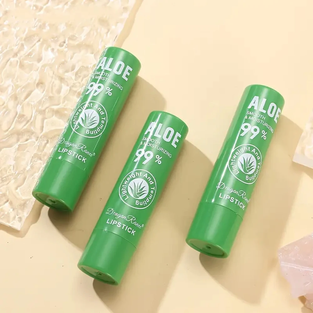 Conjunto de bálsamo labial de aloe vera de 12 peças, hidratante de longa duração, antiaderente, à prova d'água, batom gelatinoso que muda de cor contendo squalano vegetal, adequado para todos os tipos de pele
