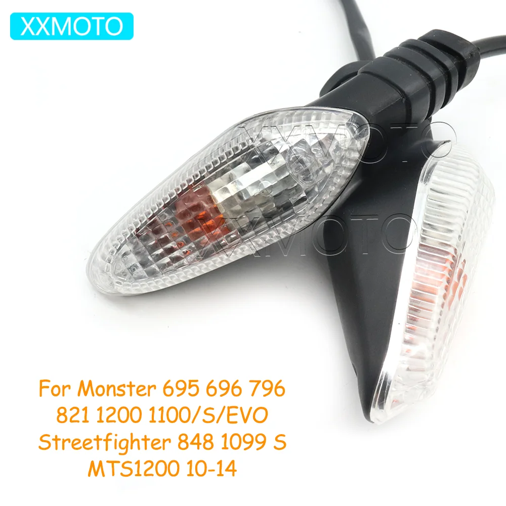 

For Ducati Monster 695 696 796 821 1200 1100/S/EVO Streetfighter 848 1099 S MTS1200 2010-2014 Motorcycle Turn Signals Lights