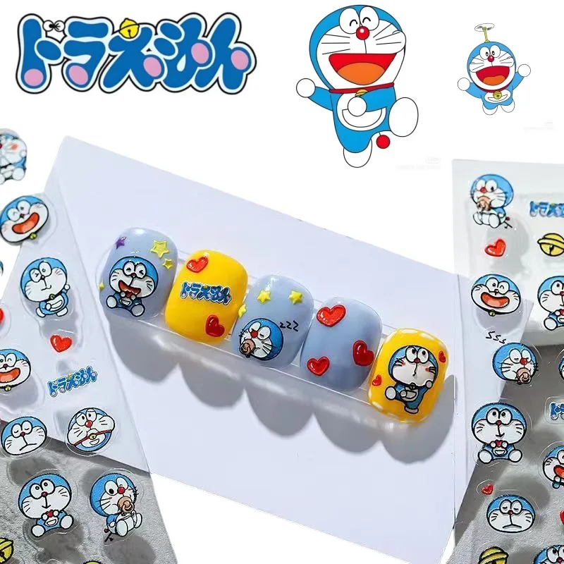 

Doraemon периферийные устройства для фильмов и телевидения, модные индивидуальные трехмерные наклейки для украшения ногтей, милые наклейки для дизайна ногтей для детей