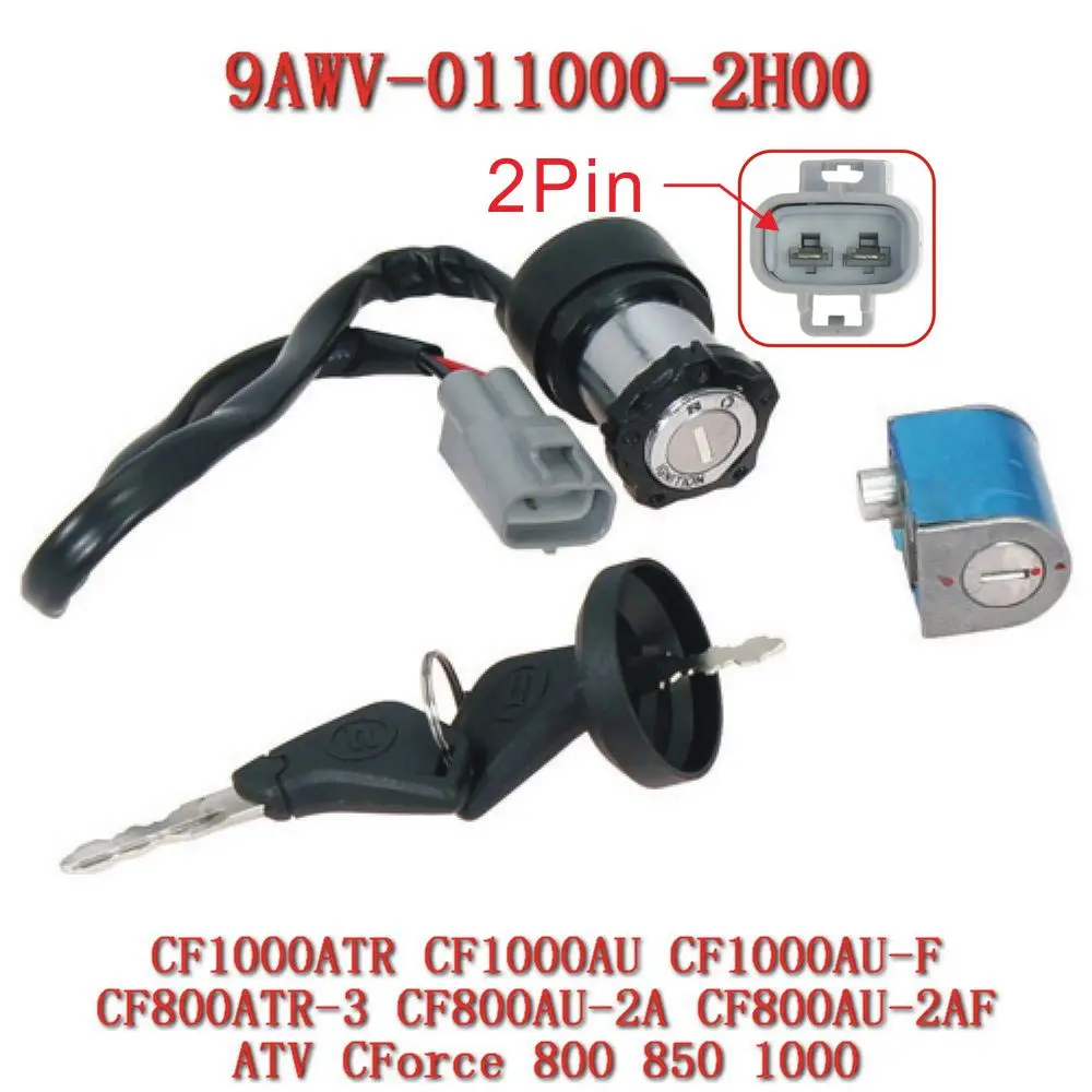 Ensemble de verrouillage de commutateur 9AWV- 011000 La clé urbaine -2H00 convient pour CFMoto CForce 800XC 850XC CF1000AU CF1000ATR 800ATR-3 CF800AU-2A