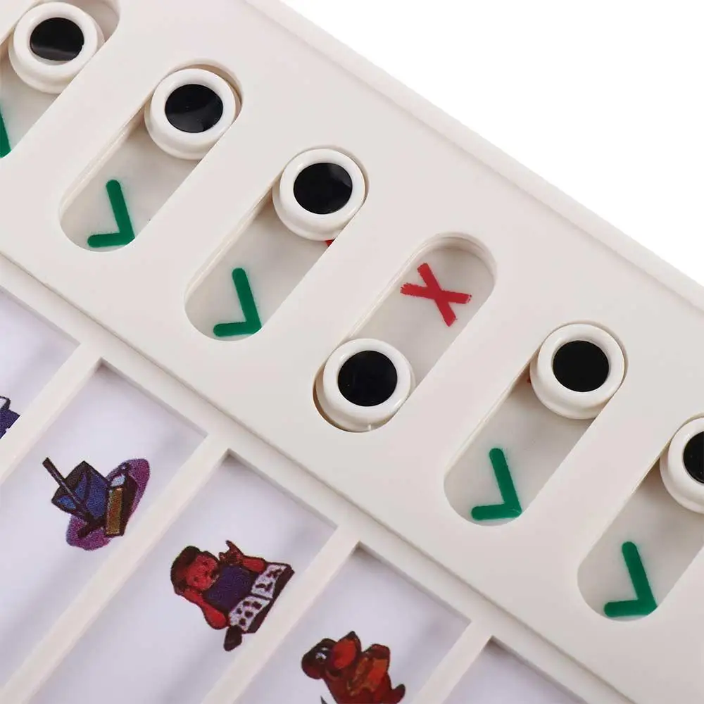 DIY Management Book Reusable Student Message Checklist Memo Plastic Board Children's Self-discipline Punch Card Chore Chart