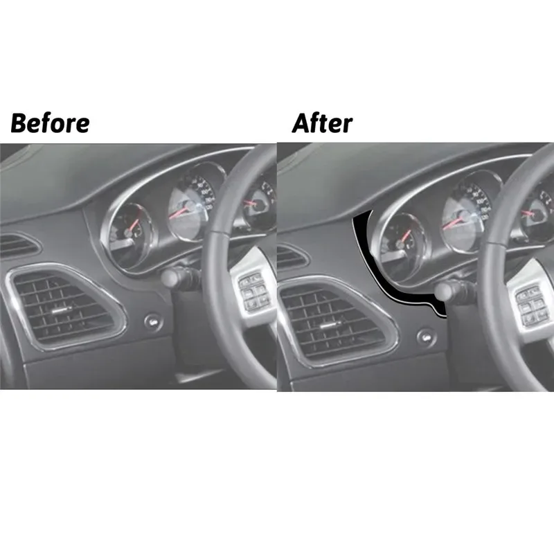 For Chrysler 200 2011 2012 2013 2014 ABS Piano Black Various Parts Decorative Stickers Car Styling Interior Accessories