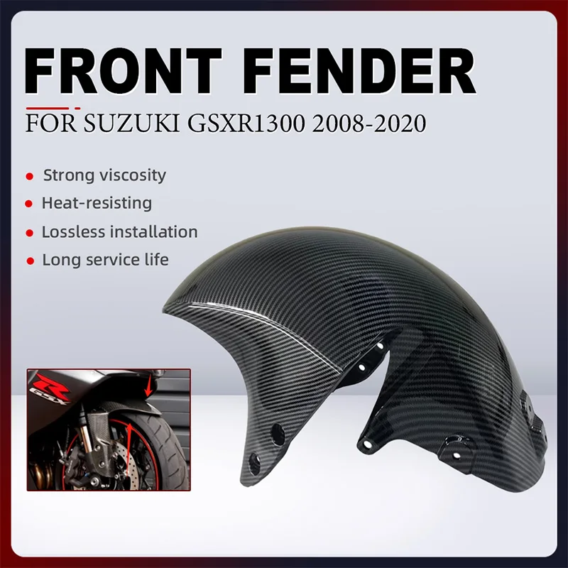 For Suzuki GSXR-1300 GSXR1300 2008-2020 ABS Carbon Paint Motorcycle Front Fender Mudguard Splash Mud Dust Guard Mud Guard Cover