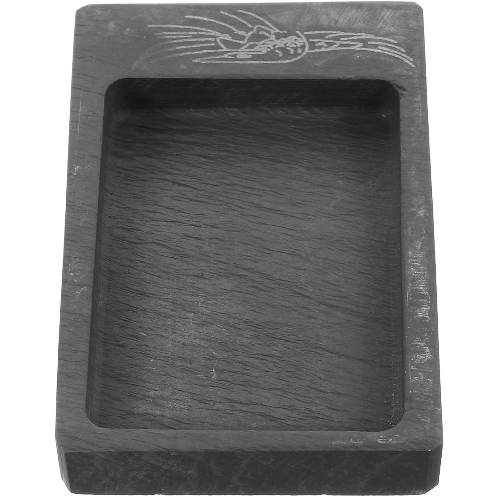Exquisite Mini Inkstone Calligraphy Inkslab Retro Style Stone Material Durable Writing Grinding Holder for Japanese Painting