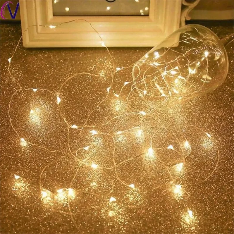 5M/10M USB Fairy Light New Year LED Christmas Light Wodoodporna girlanda żarówkowa z drutu miedzianego do girlandy ślubnej Party Curtain Light