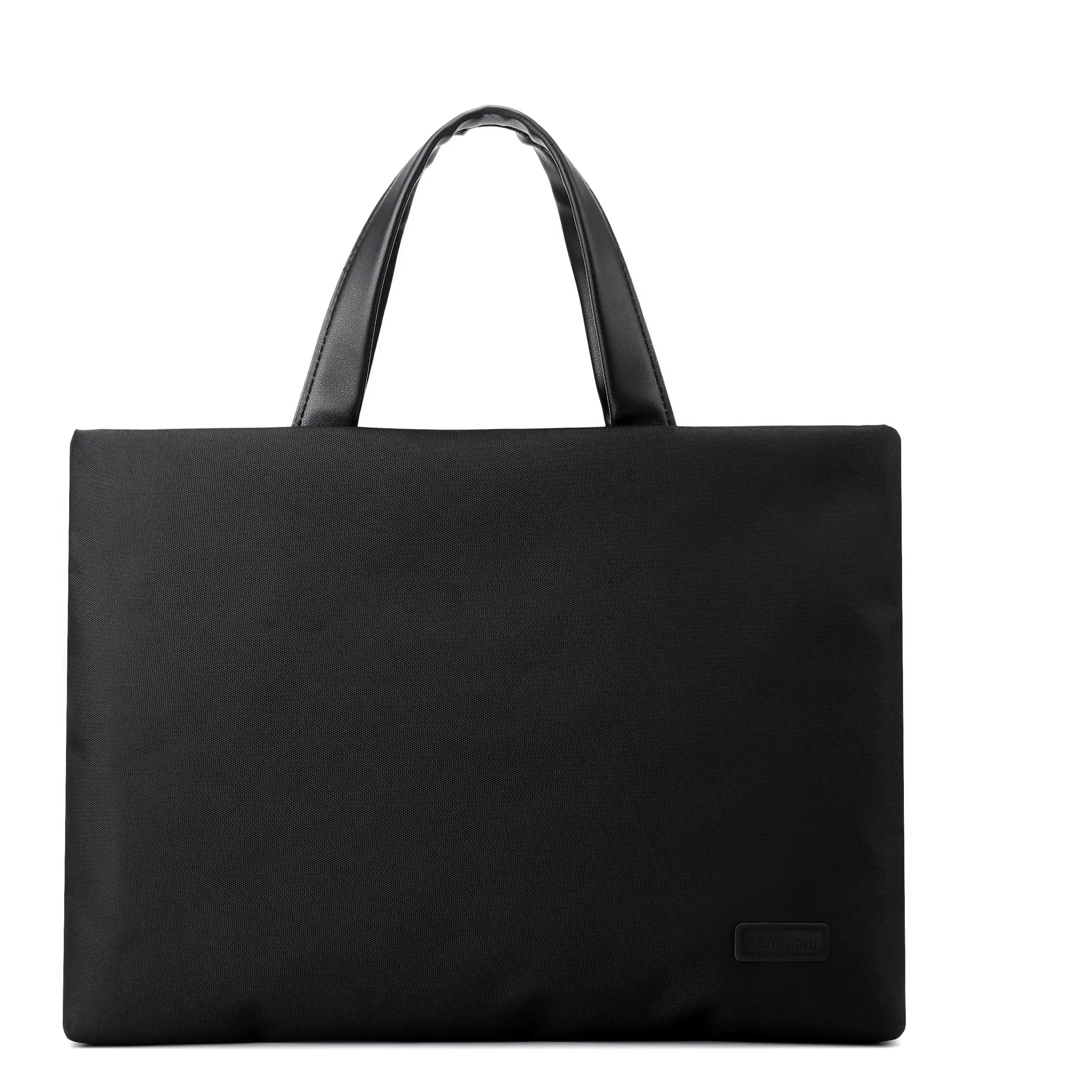 

Men's Casual Nylon Handbag Large Capaci Busin Laptop Bag Faionable Korean Sle Handbag Soft Handle Zipper Closure