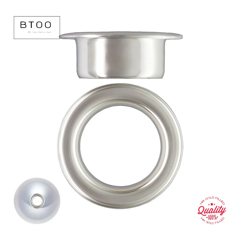 925 Sterling Silver OD Bead Grommet 2MM/3MM/4MM Silver Bead Cap Silver Filled Jewelry Findings DIY Accessories