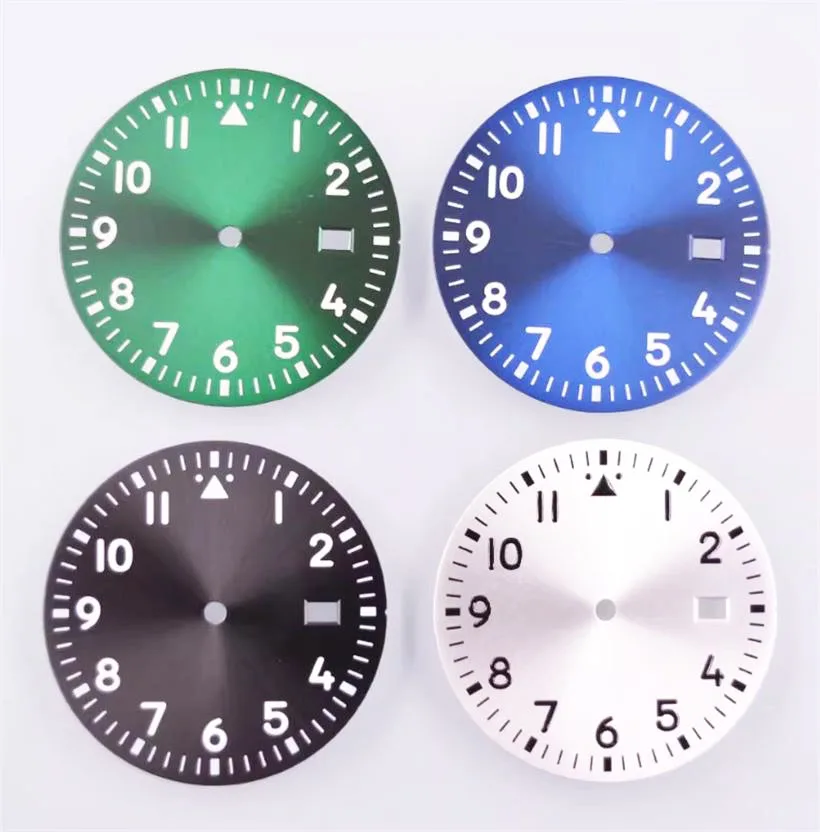 قرص ساعة 33.8 ملم أسود، فضي، أخضر، أزرق مناسب لملحقات ساعة الحركة NH35 NH35A NH36 NH36A