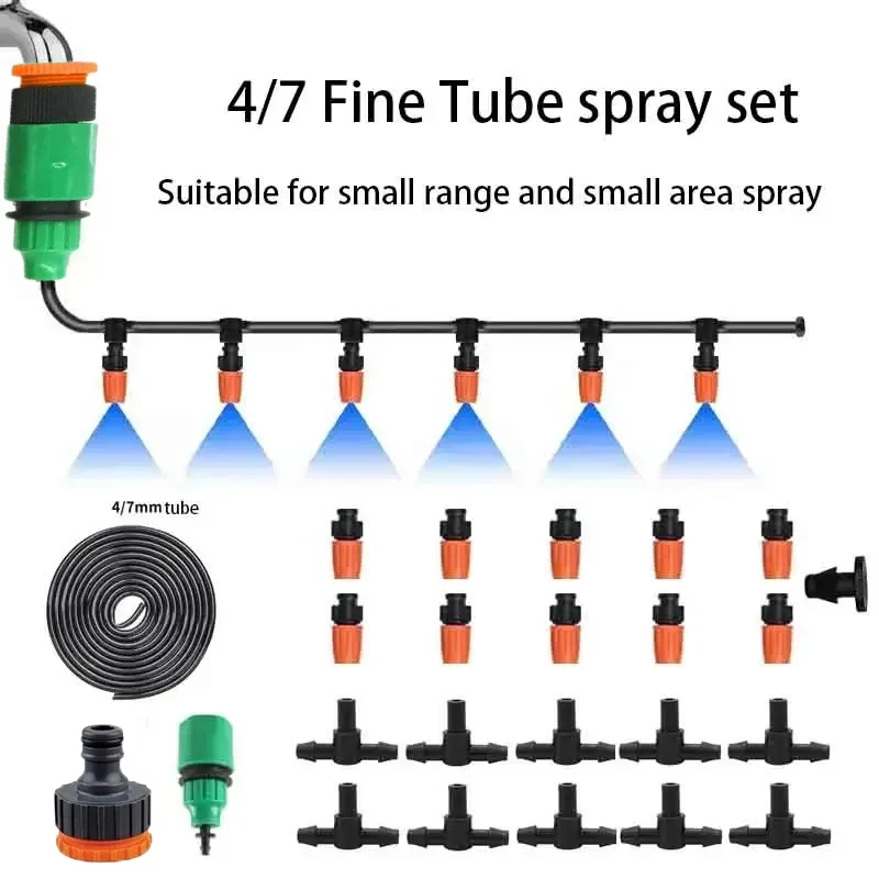 

Irrigation watering 5M-20M system self watering garden drip watering system with 4/7mm PE Hose and Connector