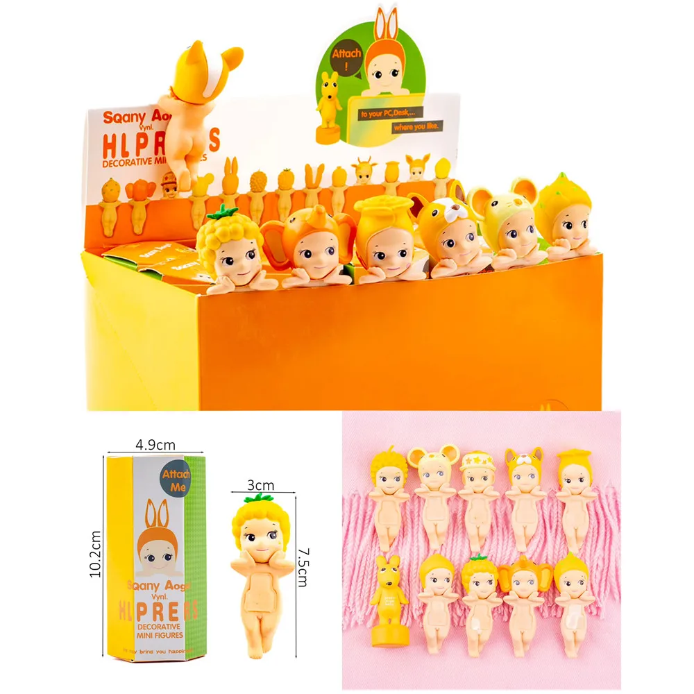 Hot Selling Sonni Angel Animals Fruit Vegetable Dreaming Mixed Series  Mobile Phone Sticker Decoration Doll Toys Christmas Gift