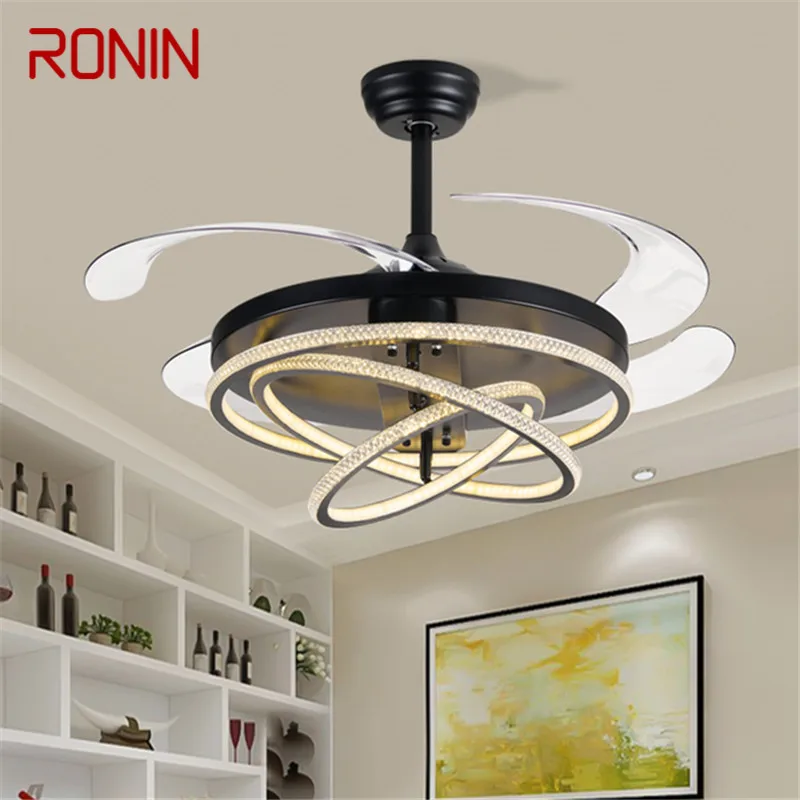 

RONIN Ceiling Fan Light Modern Living Room Invisible Fan Light Fashionable And Simple Restaurant Bedroom