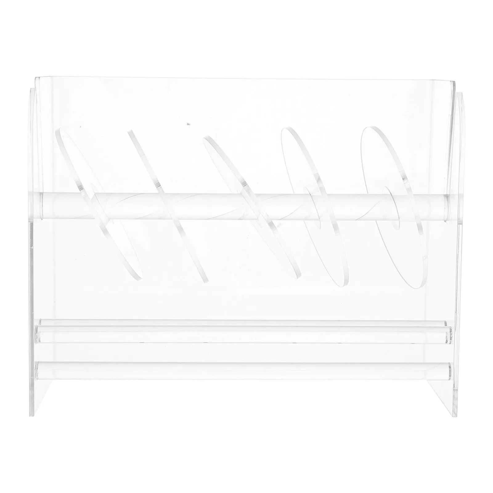 

Acrylic 6-Tier Adjustable Label Dispenser Sticker Roll Holder Desktop Organizer for Office Home School Use Transparent Label