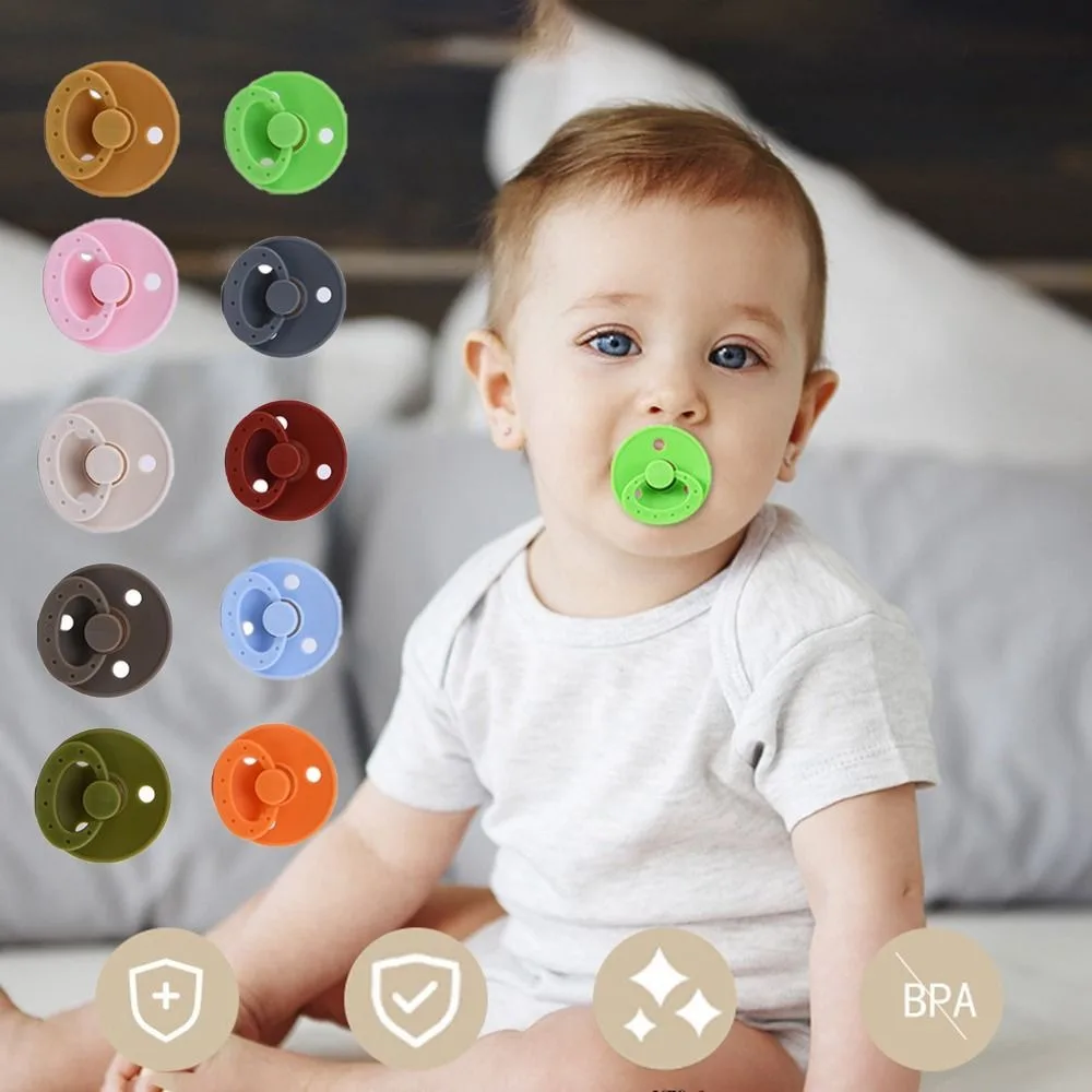 

Night BPA Free Silicone Circle Type Infant Teethe Toy Kids Nipple Baby Pacifier Newborn Baby Soother Baby Nursing Accessories