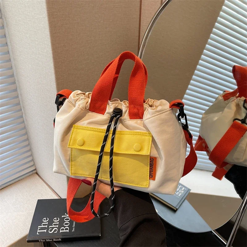 

Drawstring Nylon Casual Crossbody Bags Sewing Thread 2025 New Hot Sale Large Capacity Versatile Shoulder Bags for Women