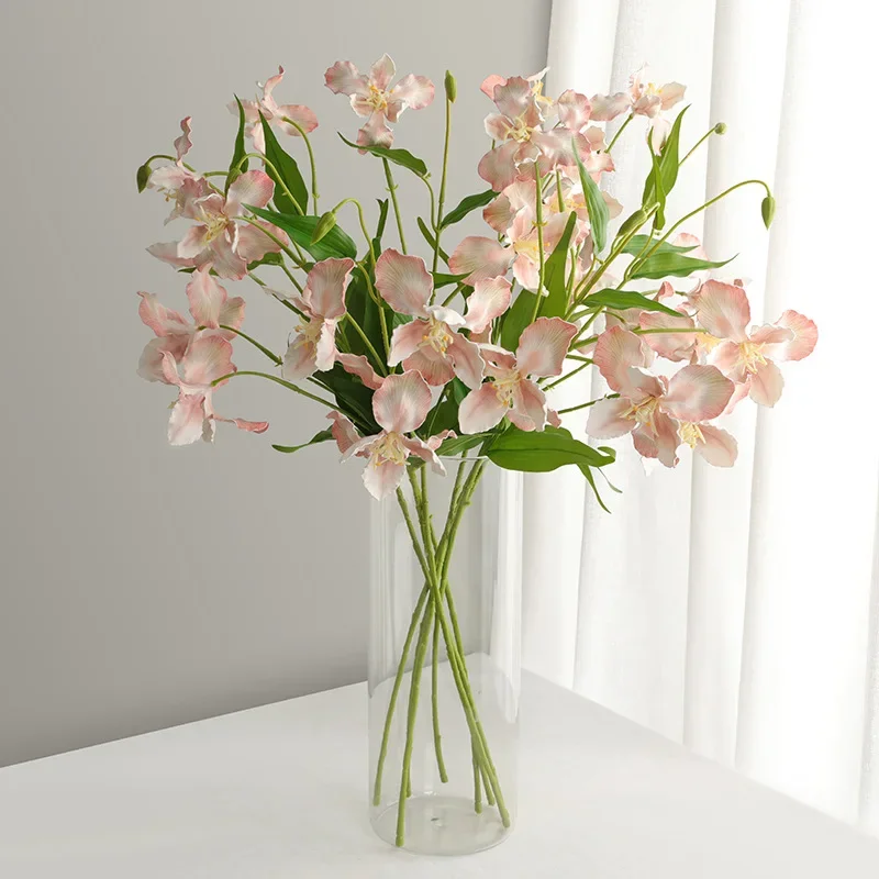 75cm 3-heads Artificial Iris Flower Branch Spring Wedding Decor Home Table Decoration Flores Silk Fake Flower Party Supplies