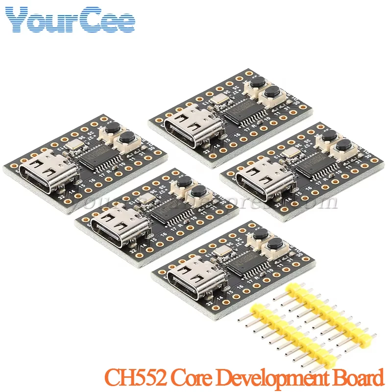 5pcs/1pc CH552 Core Development Board 51 Minimum System Learning Board Module Type-C WCH MCS51 E8051 24MHz CH552T For Arduino