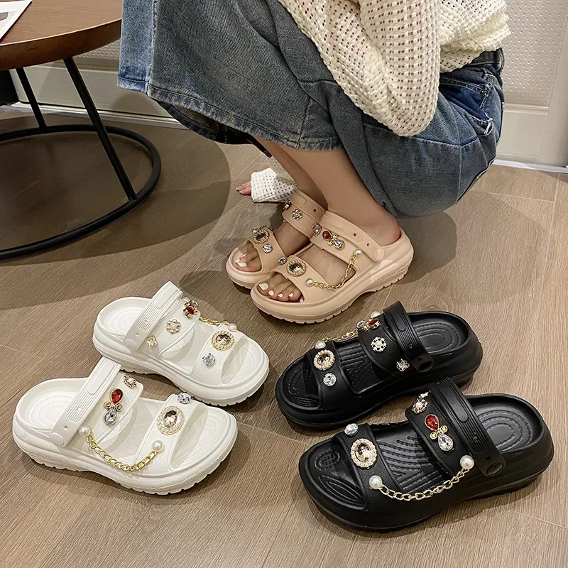 Women Slippers Wedge Platform Beach Slides Fashion High Heels Designer Sandals Female Casual Outdoor Sport Ladies Shoes 2023