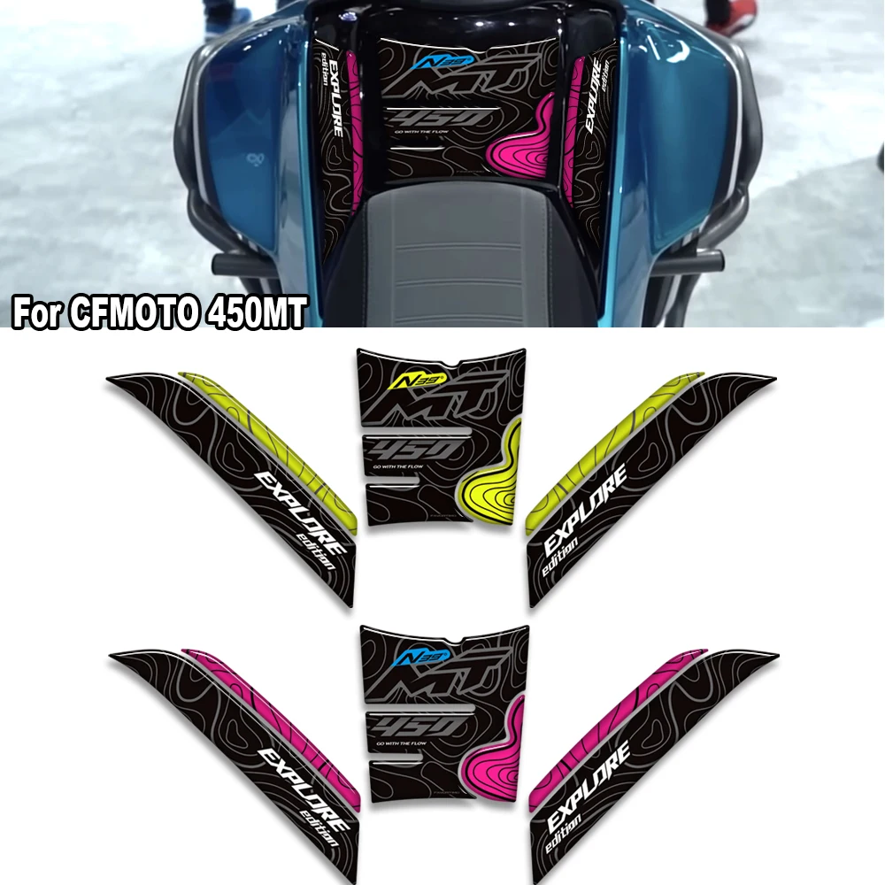 

For CFMOTO 450MT 450 MT 3D resin Motorcycle Tank Pad Cap Cover stickers protection windscreen windscreen Fender emblem decals