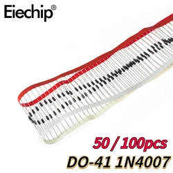50/100๊ฐ 1N4007 ์ ๋ฅ๊ธฐ ๋ค์ด์ค๋ IN4007 1A 1000V DIP DO-41 ์ผํธํค ๋ค์ด์ค๋