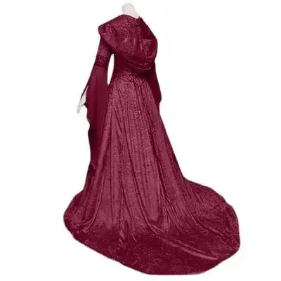 قميص العرق à Capuche Gothique Rétro Mediéval 138 pour Femme، Vêtement de Luxe à Motif de Vampire