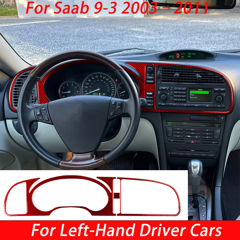 For Saab 9-3 2003–2011 Carbon Fiber Speedometer surround Panel  Car Interiors Accessories Modifications Decoration Stickers