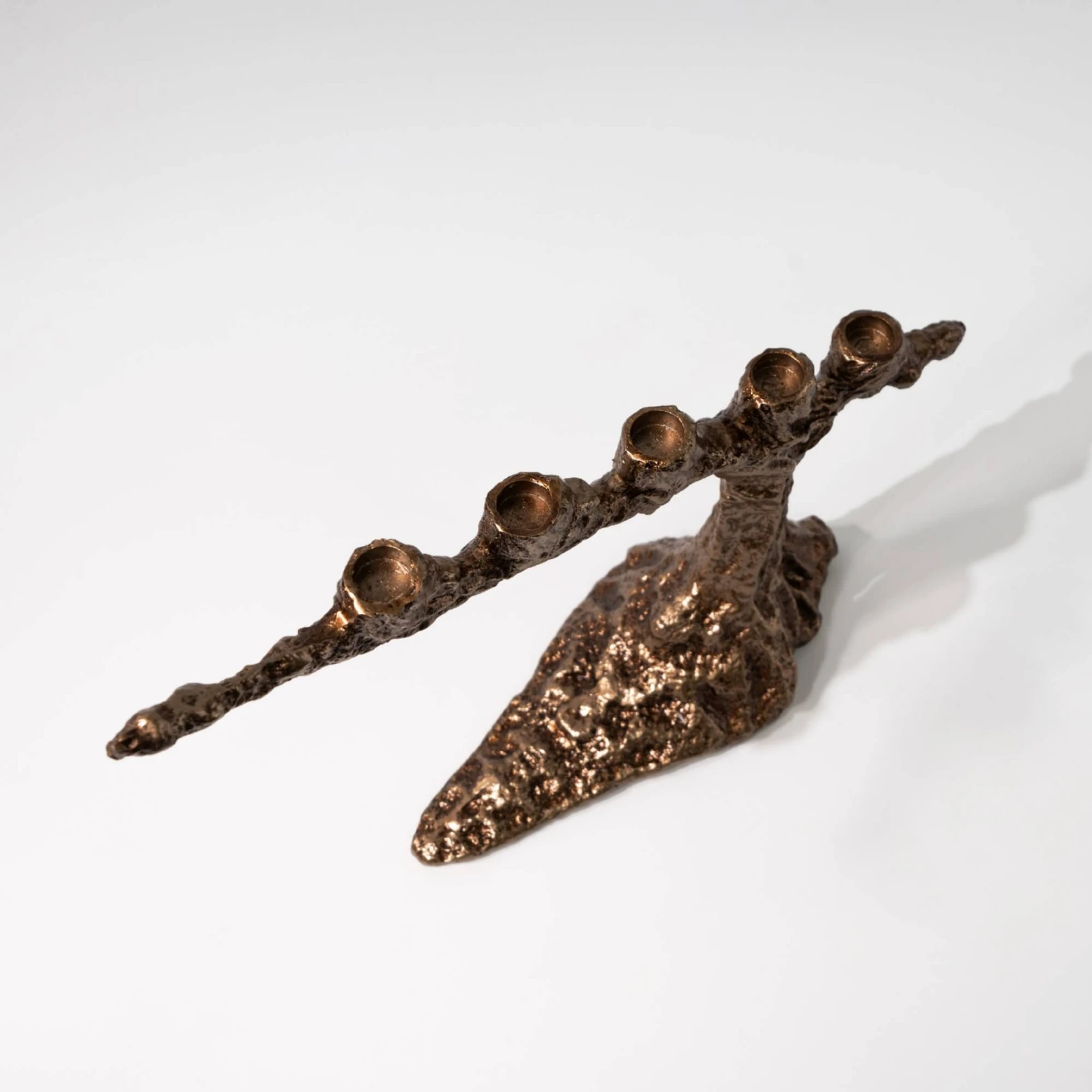 Tree Branch Candle Holder Bronze-Toned 3 Arm Candelabra 3 Arm Candle Holder Antique Tabletop Centerpiece Rustic for Dining Table