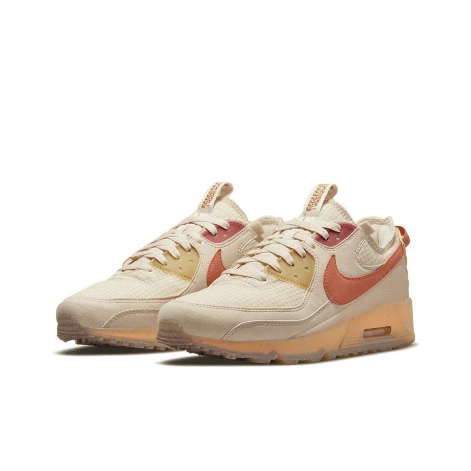 Original nike air max 90 "laranja combustível" estilo retro baixo almofada de ar tênis para homem e mulher unisex tênis casual DH2973-200