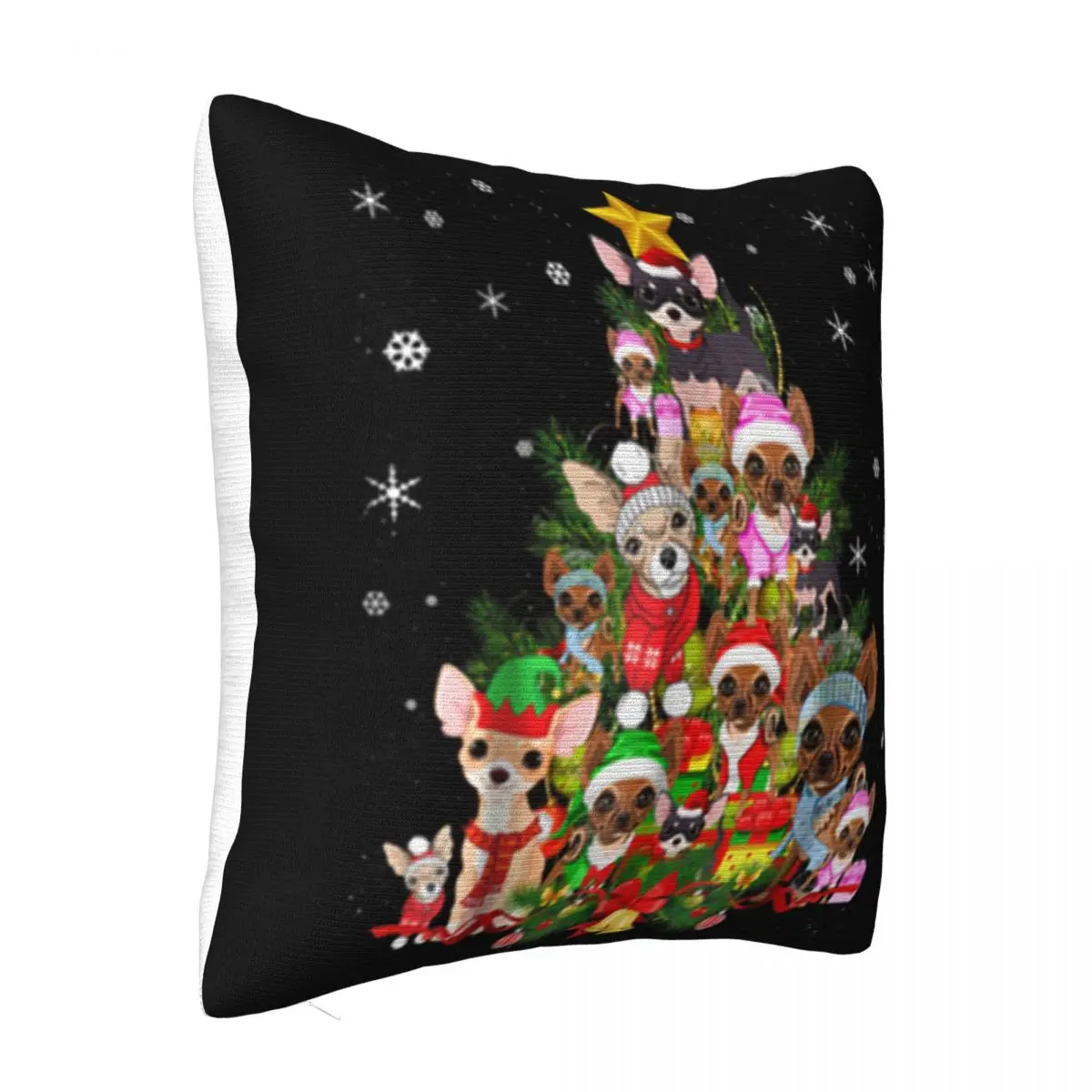 Hot Chihuahua Christmas Tree Xmas Gift For Chihuahua Dog Hot Good Quality Middle Aged Top Pillow Case