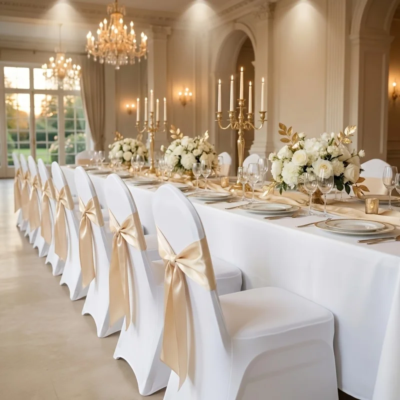 

30/60/90pcs Elastic Spandex Banquet Chair Covers, Universal Chair Protectors Suitable for Weddings, Holiday Celebrations, Banque