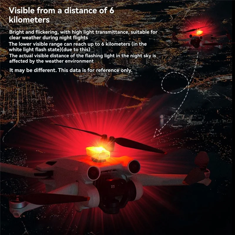 VO-DJI Mavic 3 Pro/Vanta 2/Mini 4 Pro Drone 호환 스트로브 라이트 범용 충돌 방지 경고 신호등