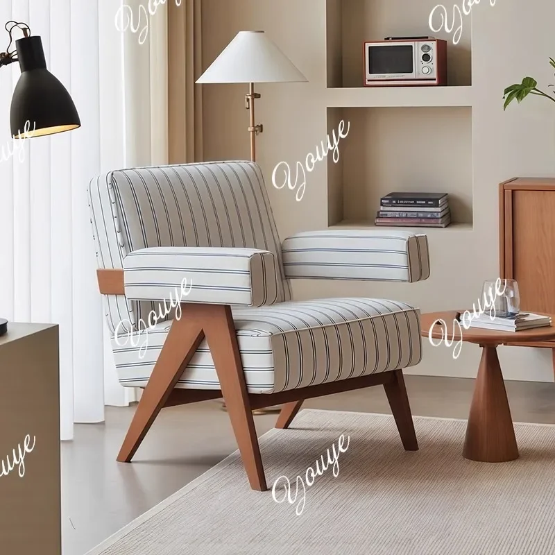 

N63 Средневековый диван Changdi Размер стула Квартира Гостиная Балкон Дизайнерский стул из массива дерева для отдыха Стул со спинкой