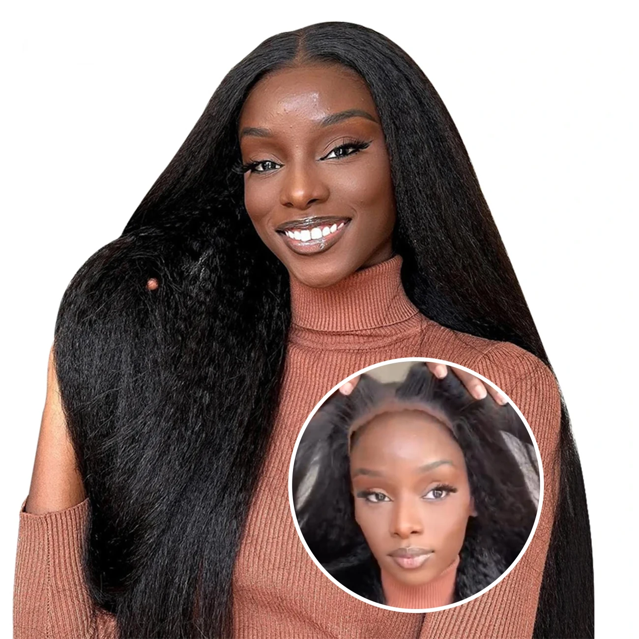 

Кудрявые прямые парики спереди, человеческие волосы, предварительно выщипанные с детскими волосами, плотность 150%, яки, прямые 4x4, бесклеевые парики на шнурке