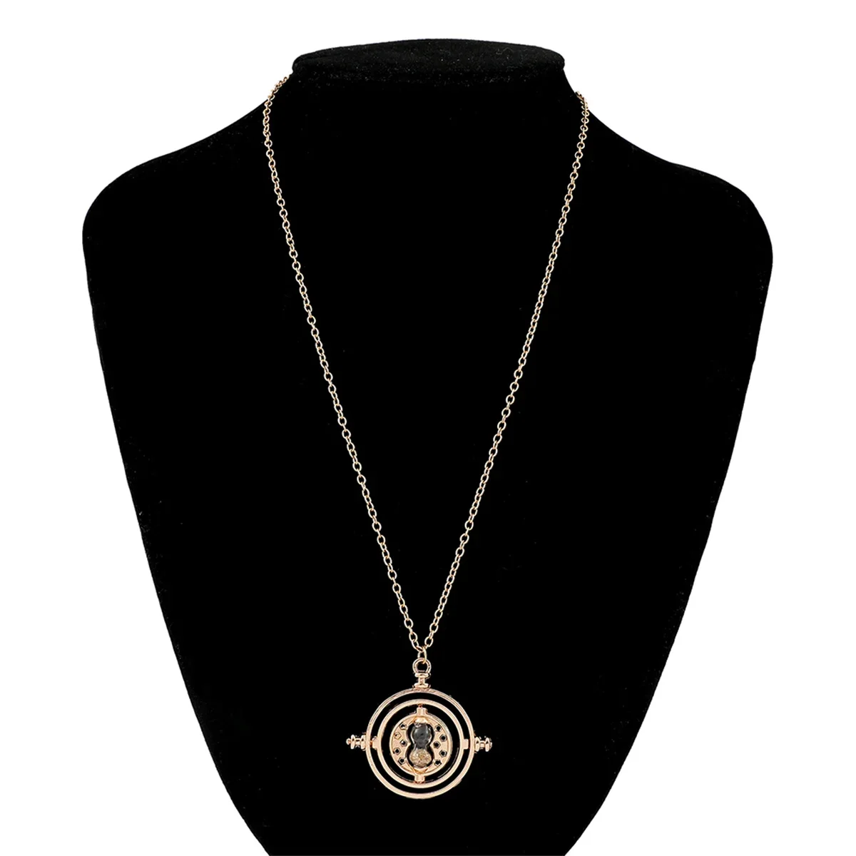 New Harried Time Necklace Timer Hourglass 360 Rotatable Potters Cosplay Props Astronomical Time Converter Magic School Fans Gift view 6