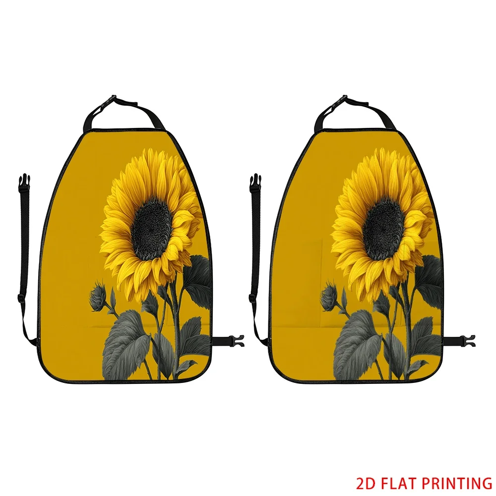 2D Plane Printing 2pcs Backseat Protector Seat Covers Individuation Decoration Animal Friends Pattern Applies To Various Models