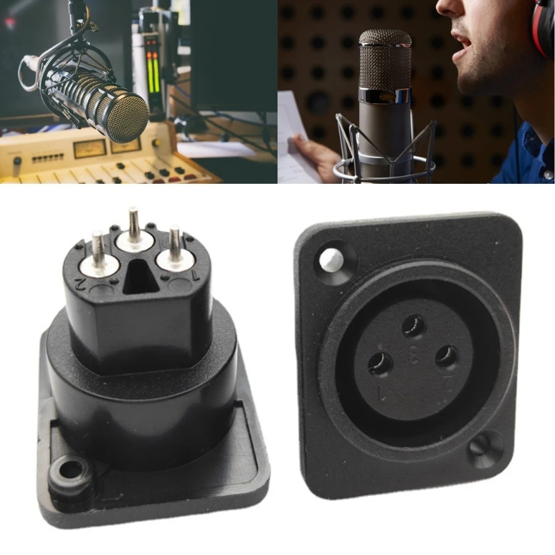 XLR Microphones Connector With Alloy Shell For Studio Equipment Adapter