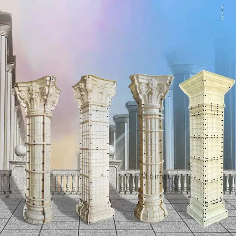 

Building Column Mold for Villa Cast-in-place Cement Roman Column Thickened Plastic Building Mold for European Construction Site