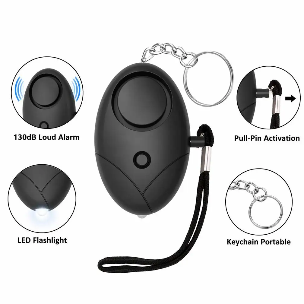 130db Personal Safety Alarm Keychain Anti-Wolf Self Defense Loud Scream Emergency Alert for Girl Child Women Security Protect view 6