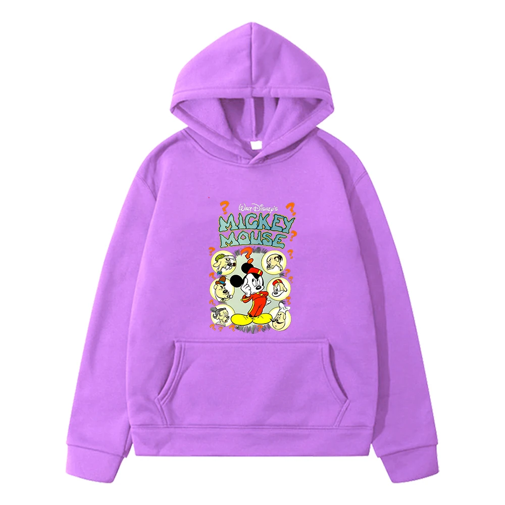 

Disney Print hoodie Fleece sweatshirt Kawaii Jacket boy pullover y2k sudadera Mickey Mouse Autumn anime hoodie kids clothes girl