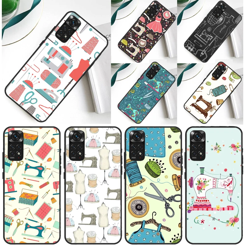 حافظة ماكينة الخياطة لهاتف Xiaomi Redmi Note 13 14 Pro 12 9 10 11 Pro 10S 11S 12S Redmi 14C 13C 10C 12C