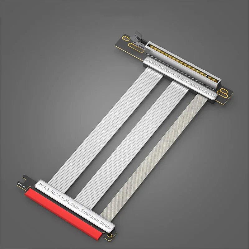 PCIE 5.0 Riser Cable Premium PCI-E 16X to 16X 5.0 Double Bandwidth Extender Riser Extension Cable 200mm Compatible with PCIe 4.0